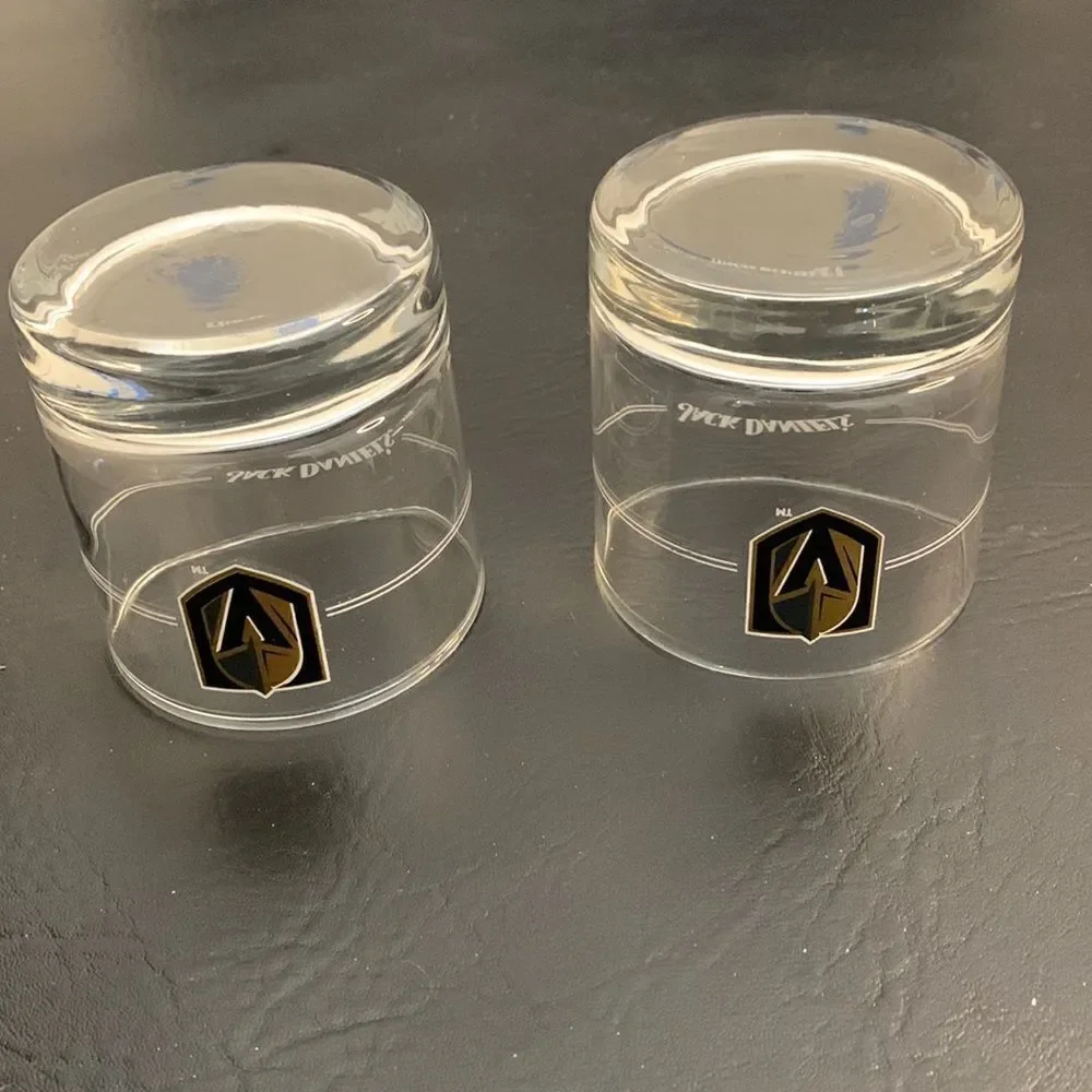 Vegas Golden Knights Jack Daniel’s Whiskey Rocks Cocktail Bar Drink Glass 8 Oz